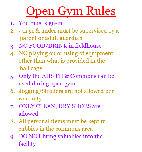 Open Gym Rules